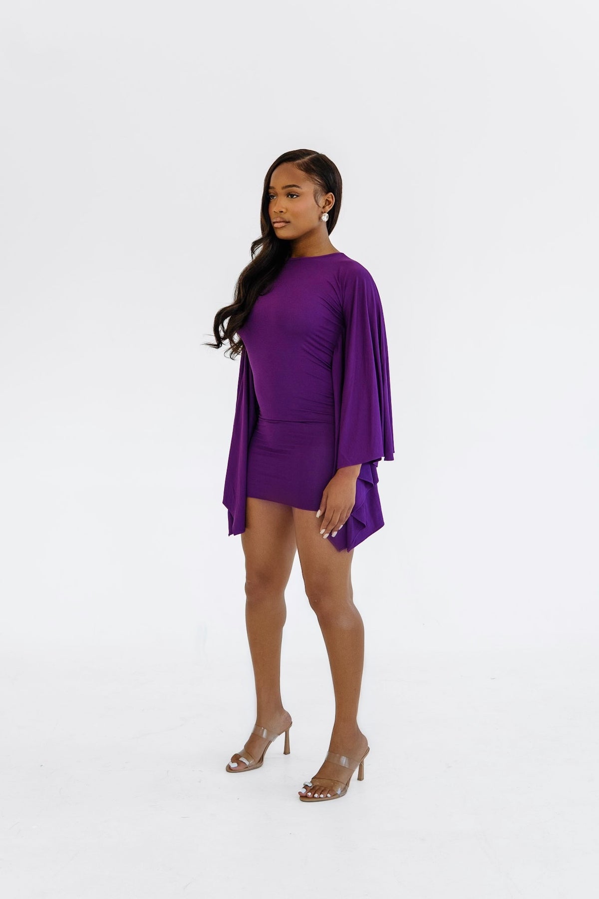 Soléa Mini Dress- Plum