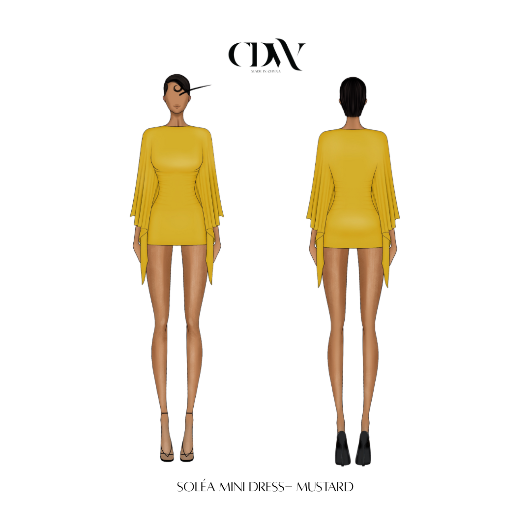 Solèa Mini Dress - Yellow Mustard