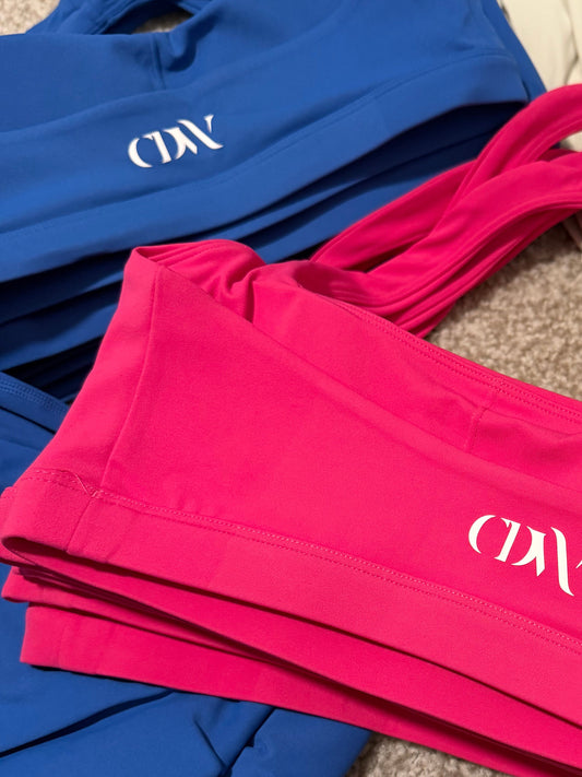 The Sculpt Set (Blue)- Flare Leggings